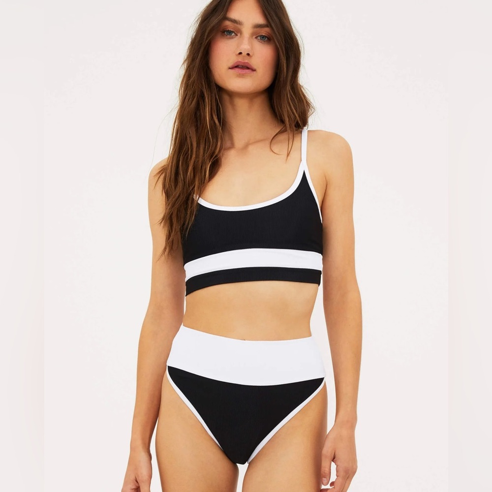 BEACH RIOT EMMY BOTTOM BLACK & WHITE SIZE XL